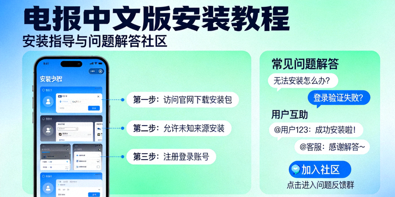 电报中文版安装教程频道配图 - 安装指导与问题解答社区