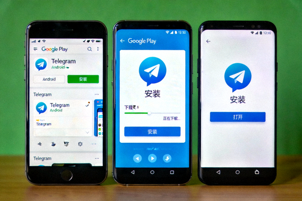 手机安装Telegram过程截图 - 展示Android手机安装界面