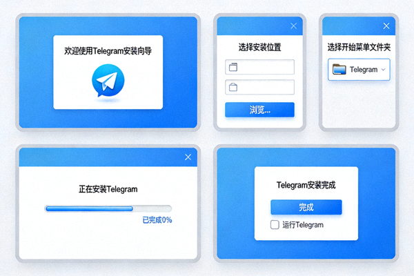 Telegram安装过程截图 - 展示Windows系统安装界面