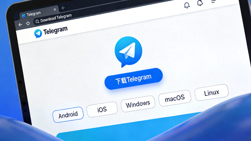 Telegram官方网站首页截图 - 展示下载按钮和平台选择