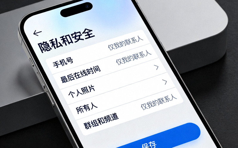Telegram隐私设置详细选项截图 - 展示手机号、最后在线时间等配置界面